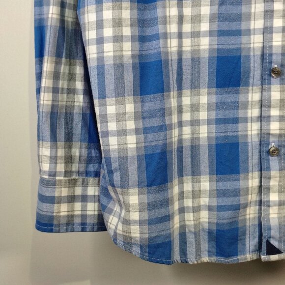 UNTUCKit FIANO Shirt Mens Size XXL Blue Check Plaid Long Sleeve Cotton Button Do - Picture 5 of 12